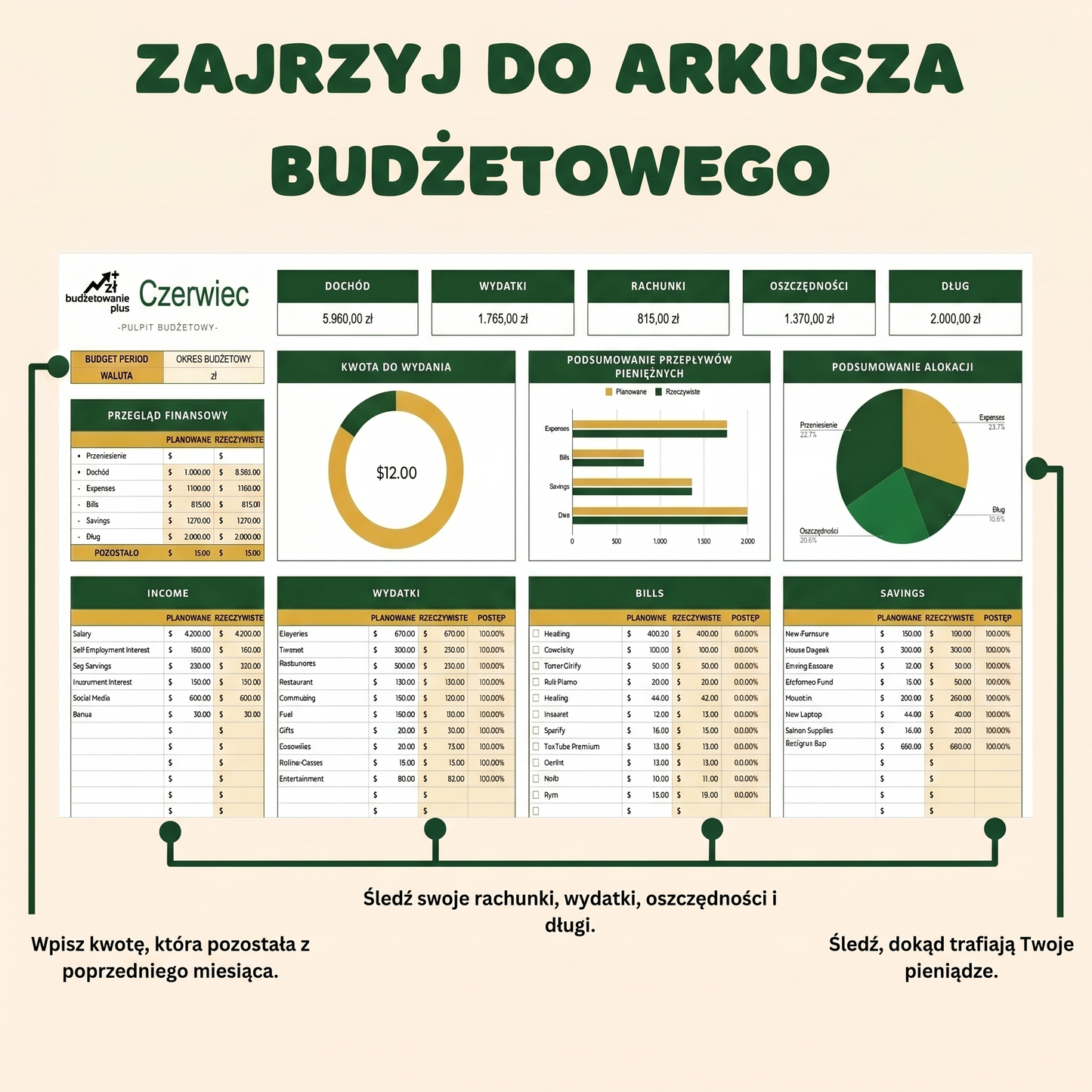 Budżet dla Rodzin i Par - Szablon Arkusza Excel